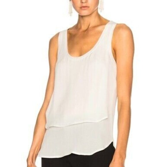 Veronica Beard Tops - Veronica Beard Raw Edge Silk Tank